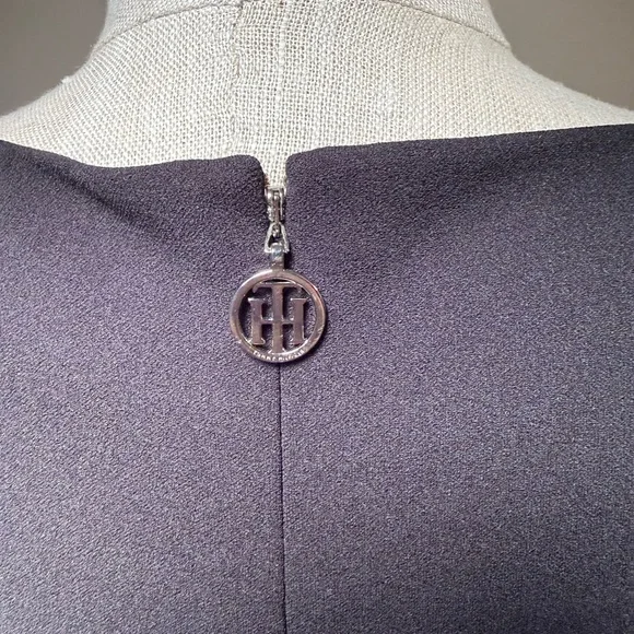 Tommy Hilfiger Black and Red Striped Midi Dress - Picture 5 of 8